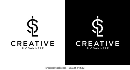 SL oder LS Anfangsbuchstaben Logo Design Vektor Vorlage