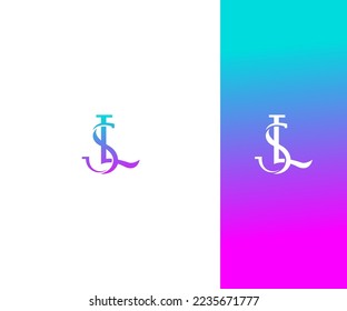 SL, Letra LS Plantilla vectorial de logotipo Símbolo abstracto de monograma . Usable para el deporte de negocios, la tecnología, la moda, el logotipo digital y creativo futuro