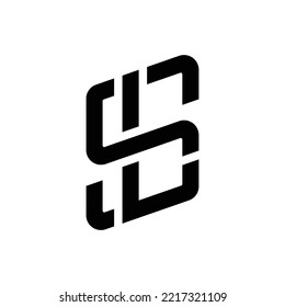 SL or LS letter mark abstract vector logo design - icon design