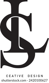 SL, LS letter modern logo design