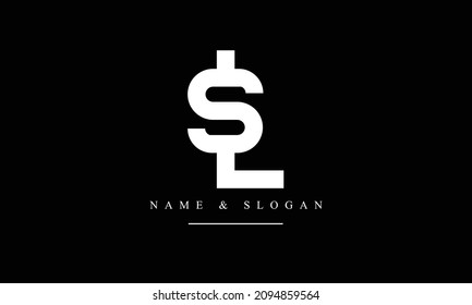 SL, LS, S, L-Logo für abstrakte Buchstaben