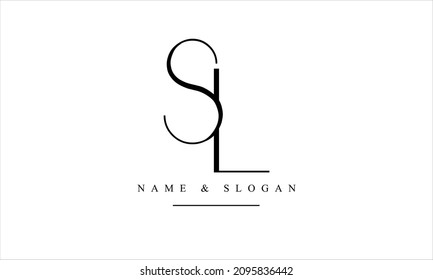 SL, LS, S, L abstract letters logo monogram