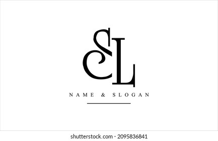 SL, LS, S, L letras abstractas monograma logotipo