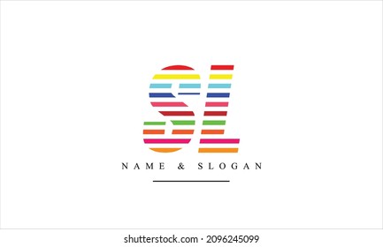 SL, LS, S, L abstract letters logo monogram