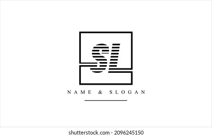 SL, LS, S, L abstract letters logo monogram