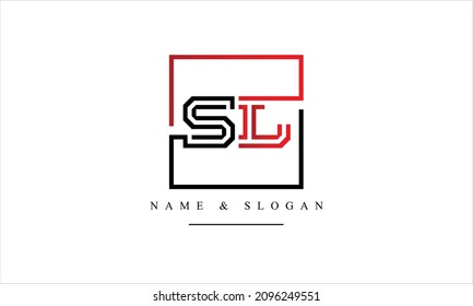 SL, LS, S, L abstract letters logo monogram