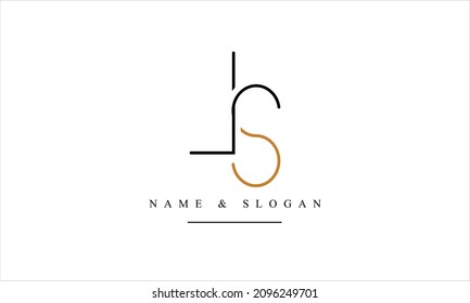 SL, LS, S, L-Logo für abstrakte Buchstaben