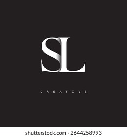 SL Monogram Logo Minimal Elegant Letter mark for Luxury, Fashion   Creative Brands	
