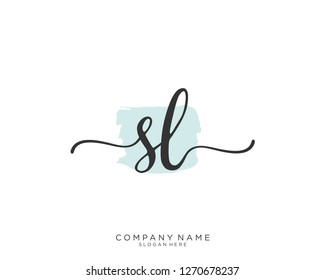 SL S L Initial handwriting logo vector