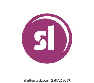 SL sport emblem or team logotype. Ball logo with a combination of Initial letter S and L for balls shop, sports company, training, club badge. Vector illustration.