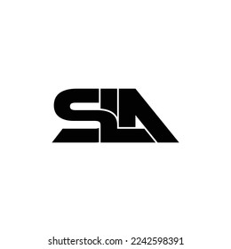 SLA letter monogram logo design vector