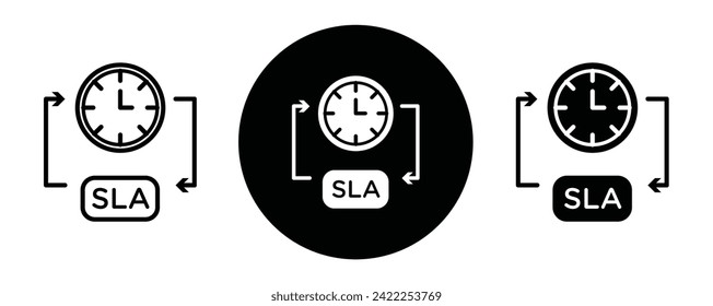 SLA outline icon collection or set. SLA Thin vector line art