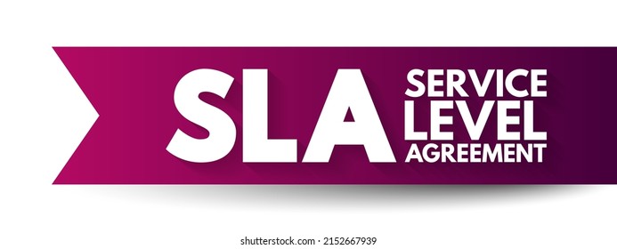 SLA Service Level Agreement - Commitment Between A Service Provider And A Client, Acronym Text Concept Background