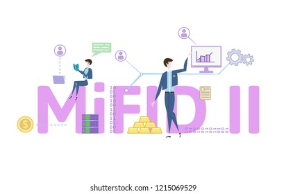 SLA, Service Level Agreement. Concept table with keywords, letters and icons. Colored flat vector illustration on white background.