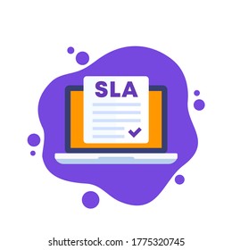 SLA, Service Level Agreement Vector Icon