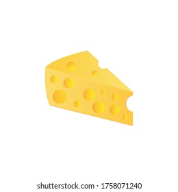 Slab Cheese Vector Illustration On White Stock Vector (Royalty Free ...