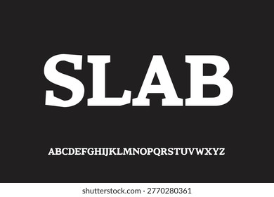 Slab Modern Heavy Slab Serif Font. Bold Geometric Industrial Typeface. Strong Letter Set for Headlines, Construction, and Technical Branding