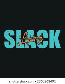 Slack lining typography logos style design