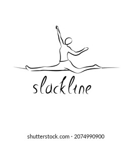 slackline logo isolated on white background