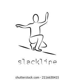 logo de slackline aislado en fondo blanco