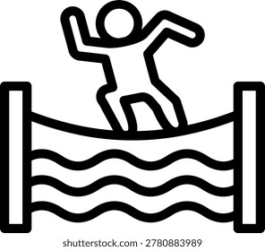 Slackline Vector Design Icon Style