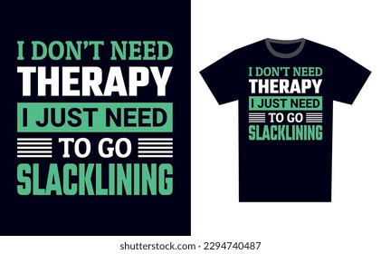 Slacklining T Shirt Design Template Vector
