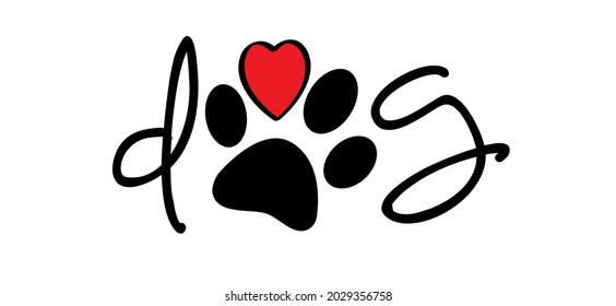 Slagan i love my dog with love heart sumbol. Cartoon line pattern. vector dogs quote signs. Lovers silhouette slogans. Animals day. Funny lovely quotes.