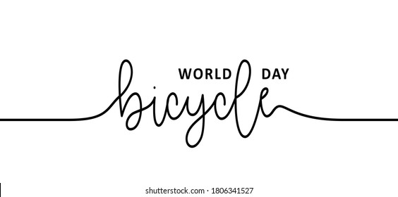 Slagon World Bicycle day or health day race tour. Sport quote icon. Cyclist t shirt. Cycling symbol. Funny vector bike slogans. Sports symbol. Cartoon sportswear icons. Cycling banner.