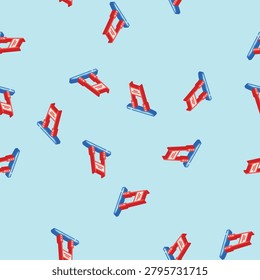 slalom gate winter skiing isometric seamless pattern. slalom gate winter skiing sign illustration