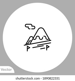 Slalom Icon Sign Vector,Symbol, Logo Illustration For Web And Mobile