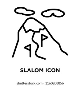 Slalom icon vector isolated on white background, Slalom transparent sign , linear symbol and stroke design elements in outline style