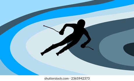 Slalom skiing, high quality vector - Shutterstock ID 2365942373
