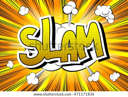 Slam - Comic book style word.