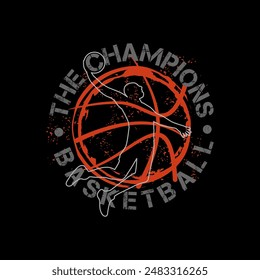 slam dunk. basketball championship. tees design
