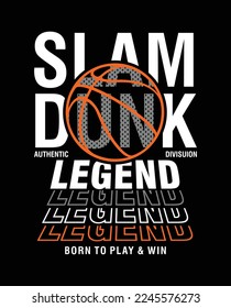 slam dunk, basketball,  graphic t shirt vector designs and other uses.