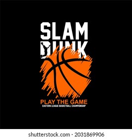 Slam Dunk Basketball sport graphic for young design t shirt print