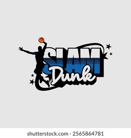 Slam Dunk Basketball sport graphic for young design t shirt print