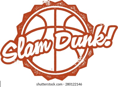 Slam Dunk Basketball Stamp