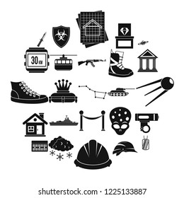 Slam icons set. Simple set of 25 slam vector icons for web isolated on white background