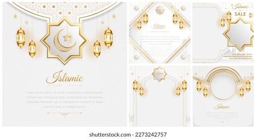 slamic Arabic Luxury Background with Geometric pattern and Beautiful Ornament