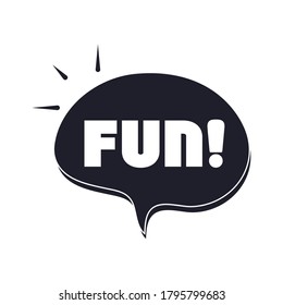 slang bubbles, cartoon fun text over white background, silhouette icon style vector illustration
