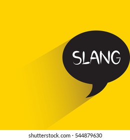 slang speech bubble on yellow background