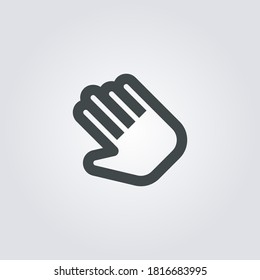 slant hand pointer Icon. slant hand pointer symbol isolated on Gradient background. Vector Illustration