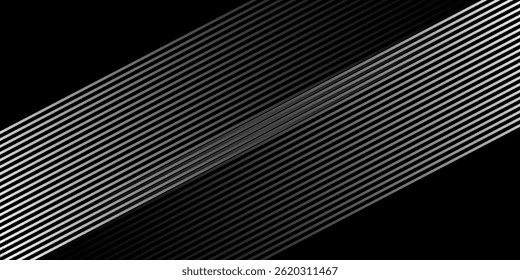 Slant line halftone gradation texture. Fading diagonal stripe gradient background. Black oblique pattern backdrop. Vanishing thin parallel line wallpaper for overlay