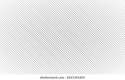 Slant line halftone gradation texture. Fading diagonal stripe gradient background. Black oblique pattern backdrop. Vanishing thin parallel line wallpaper for overlay