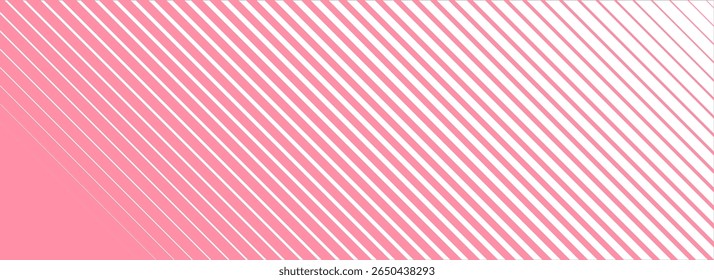 Textura de gradación de semitono de línea inclinada. Fondo degradado de rayas diagonales descoloridas. fondo de patrón oblicuo rosa. Fondo de pantalla de línea paralela delgada que desaparece para superposición, impresión, cubierta. Vector