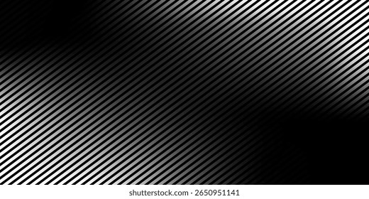 Textura de gradación de semitono de línea inclinada. Fondo de degradado de franja diagonal de desvanecimiento. Fondo de patrón oblicuo negro. Fondo de pantalla de línea paralela delgada que desaparece para superposición