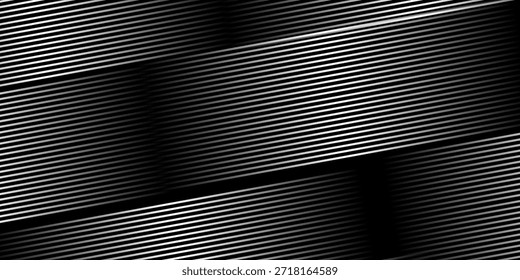 Textura de gradación de semitono de línea inclinada. Fondo de degradado de franja diagonal de desvanecimiento. Fondo de patrón oblicuo negro. Fondo de pantalla de línea paralela delgada que desaparece para superposición