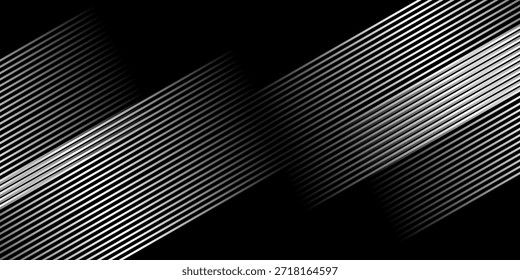 Slant line halftone gradation texture. Fading diagonal stripe gradient background. Black oblique pattern backdrop. Vanishing thin parallel line wallpaper for overlay