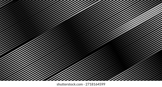 Textura de gradación de semitono de línea inclinada. Fondo de degradado de franja diagonal de desvanecimiento. Fondo de patrón oblicuo negro. Fondo de pantalla de línea paralela delgada que desaparece para superposición